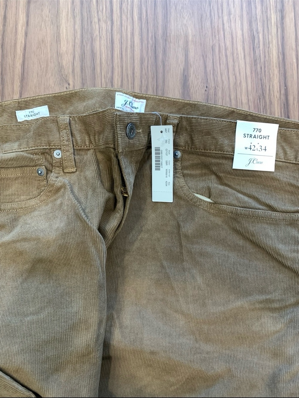 J. Crew 770 Straight Corduroy Pants in Brown